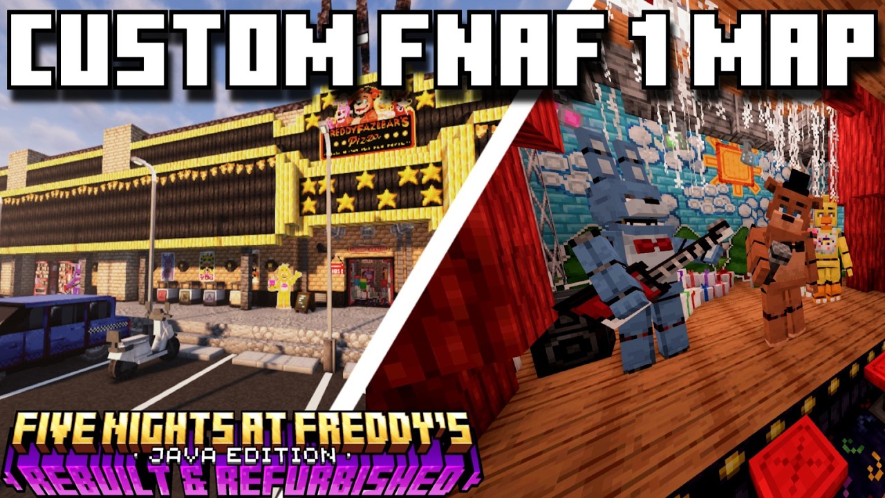 CUSTOM FNAF 1 Map Tour! (Five Nights at Freddy's: Rebuilt & Refurbished - Java Edition)