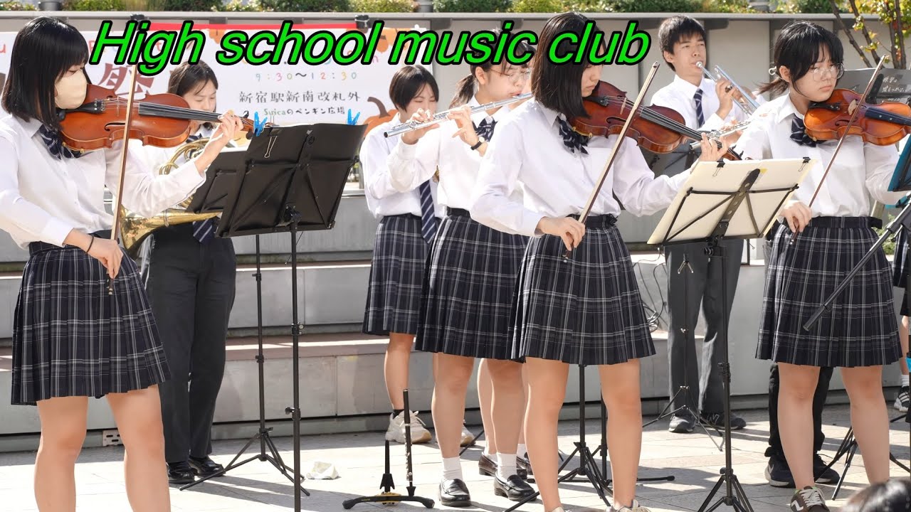 【JK】女子高生制服/高校音楽部[4K/60P]Japanese High School Music Club