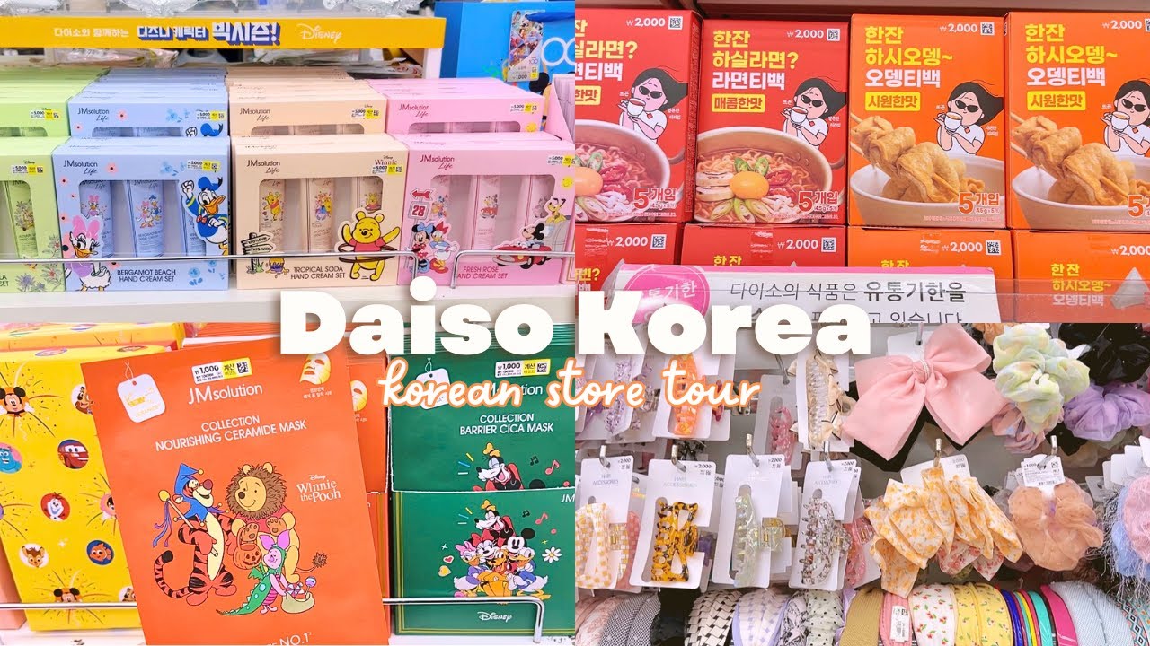 Daiso Korea: disney collection, snacks and more! Korean store tour