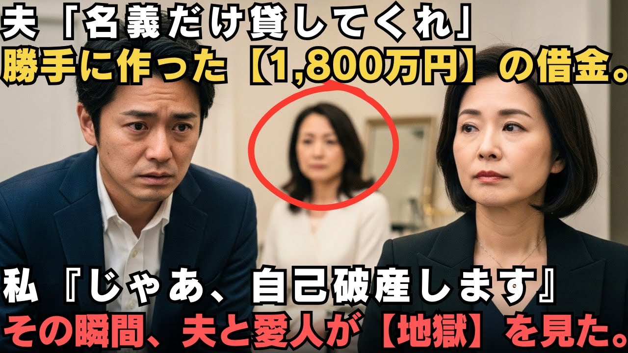「夫が愛人のために『妻の名義』で多額の借金。妻は『自己破産』し、夫と愛人を『連帯保証人』として地獄に突き落とした」