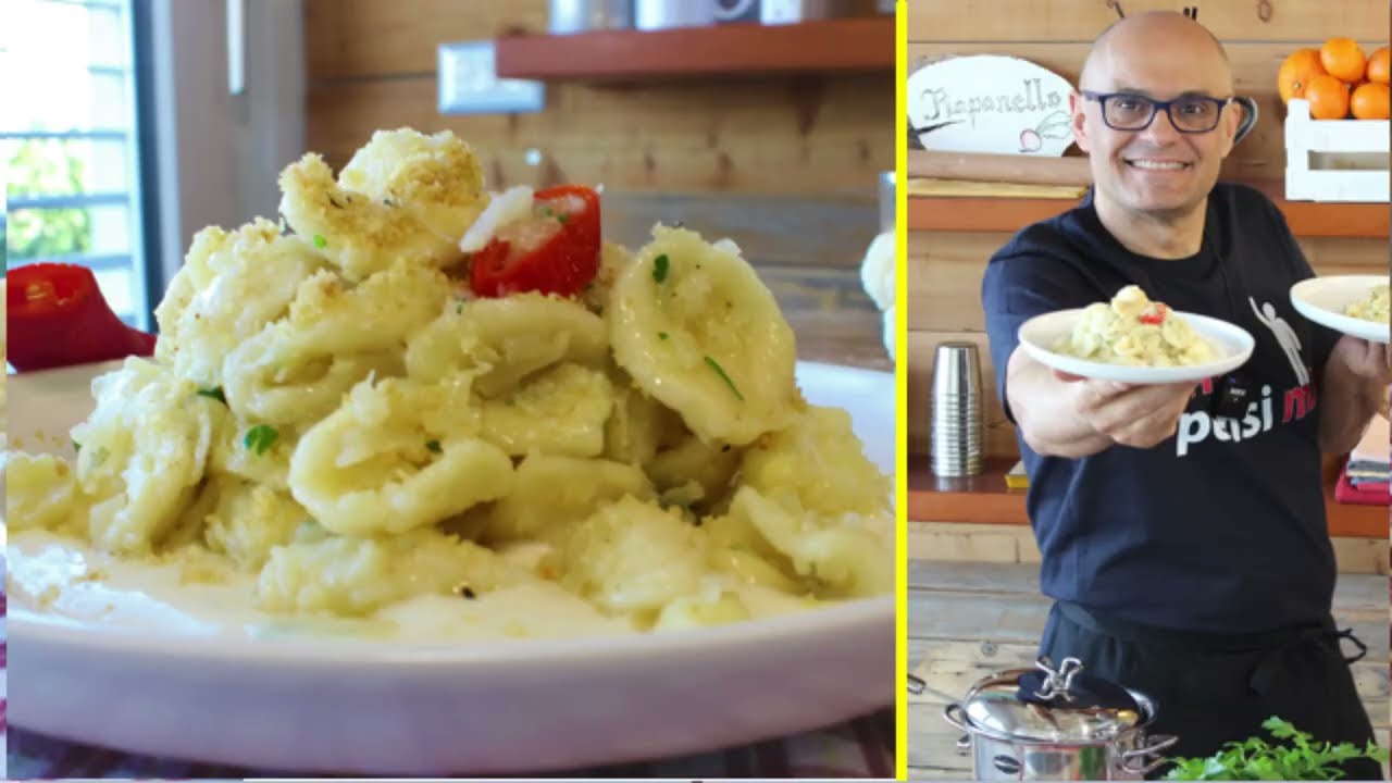 PASTA E CAVOLFIORI ABBESTIA crema di PARMIGIANO pasta ai cavolfiori con crema al formaggio grana