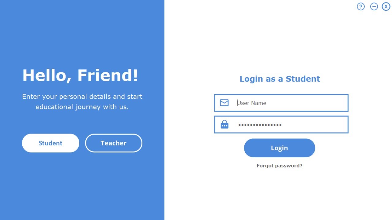 Login Page in JAVA || CSS type stylish Login Page ||