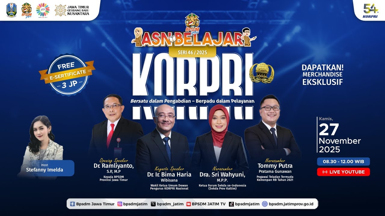 ASN Belajar Seri 46 | 2025 - KORPRI: Bersatu dalam Pengabdian &ndash; Berpadu dalam Pelayanan