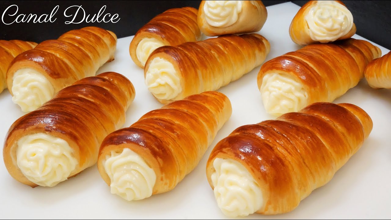 BOLLITOS DE LECHE RELLENOS O CONOS RELLENOS