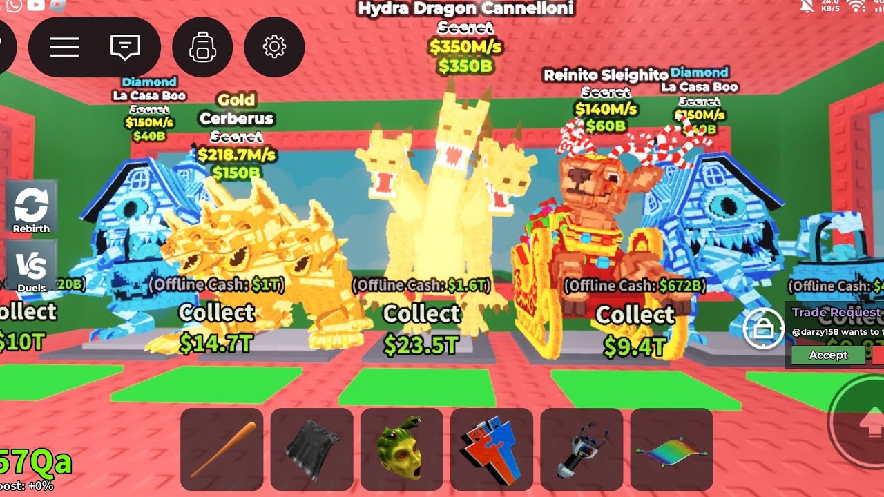 Smgpro is live🔴 & trading for good and rare brainrots, lf dragon & more in Steal s brainrot#roblox