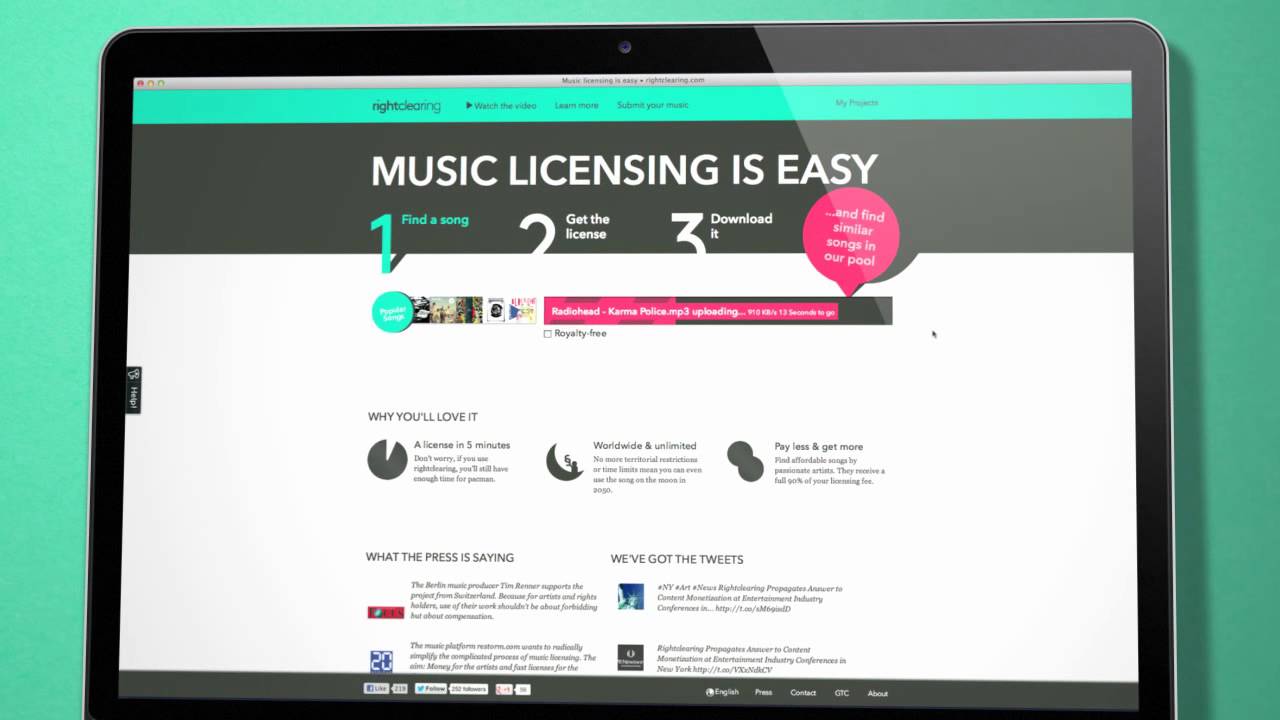 rightclearing.com &raquo; Music licensing is easy