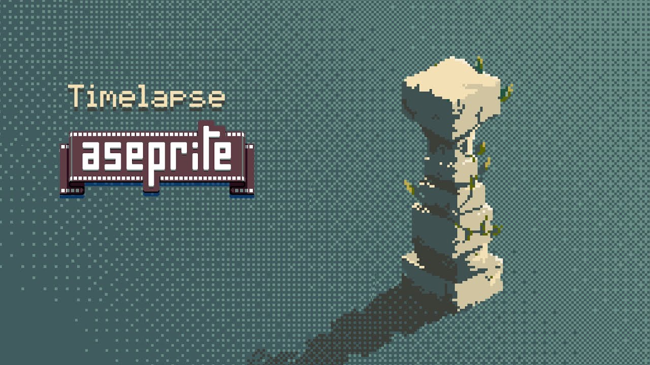 Isometric Pillar for Games - Pixel Art Timelapse