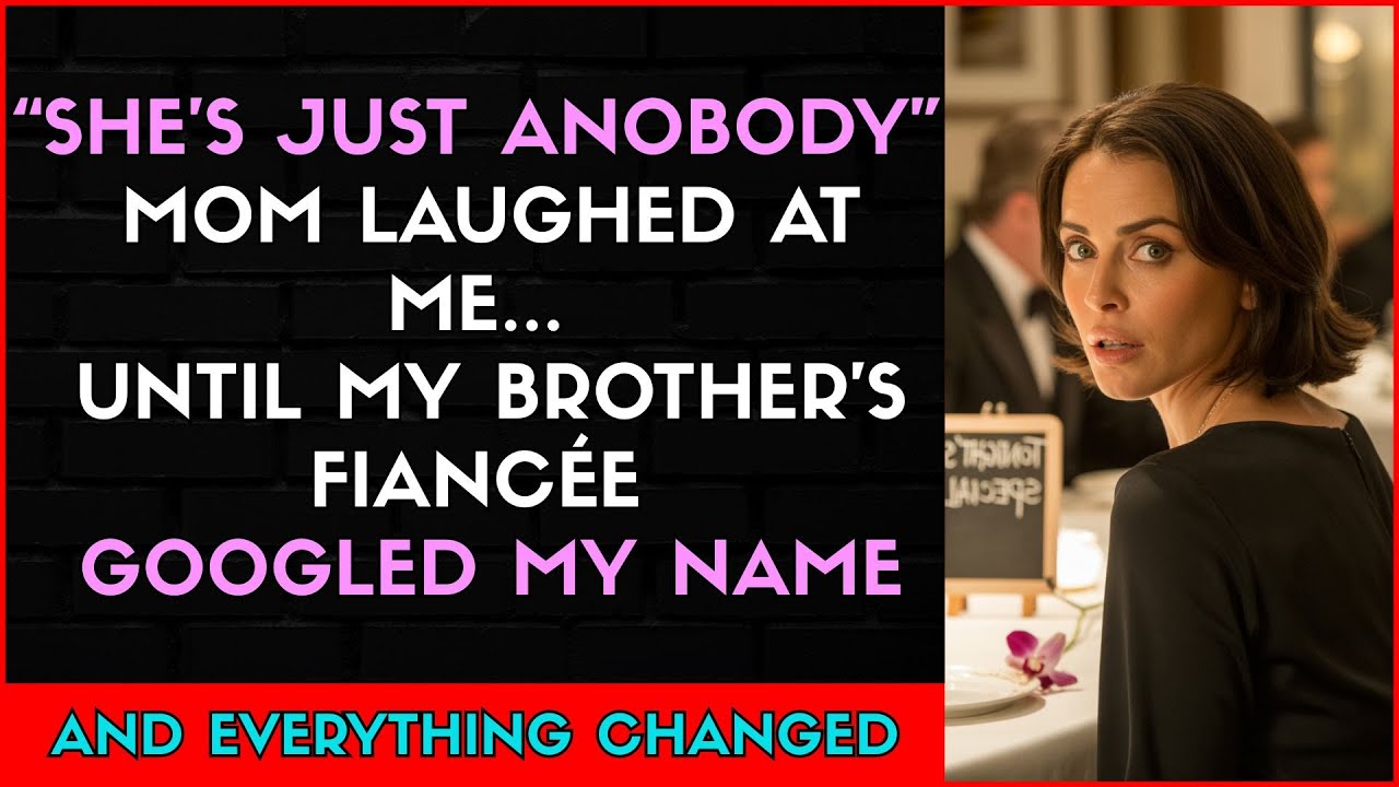 My Family Said I Was a Nobody — Then My Brother’s Fiancée Googled Me at the Table