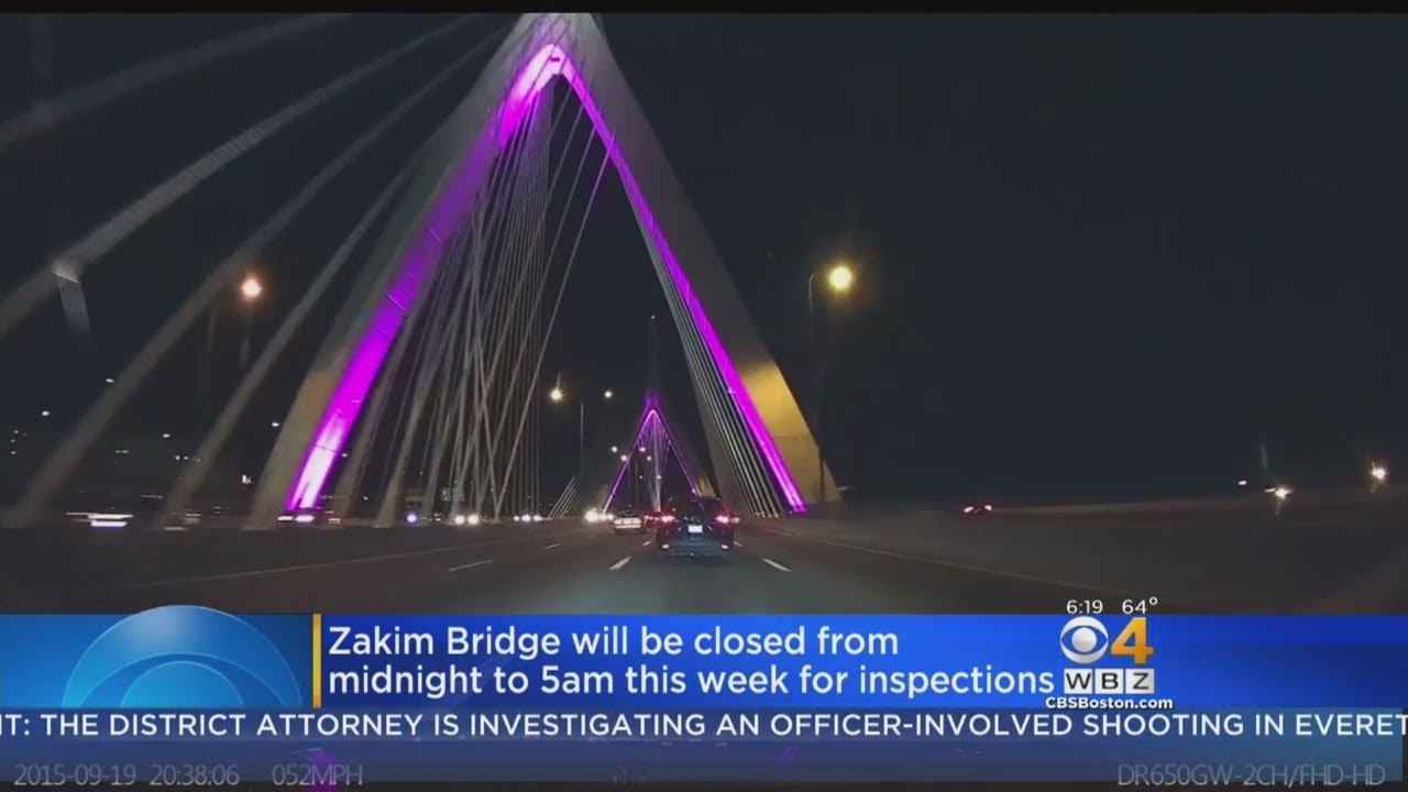 Zakim To Close Overnight This Week For Inspections