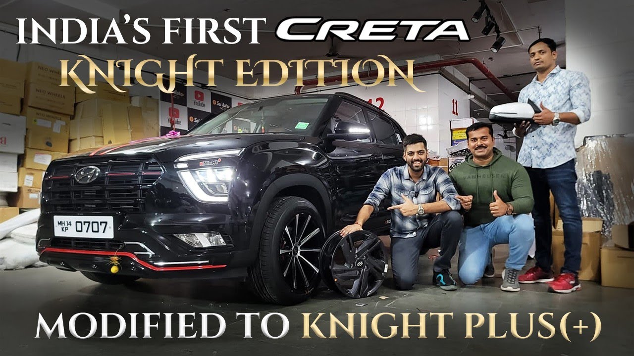 INDIA'S FIRST KNIGHT EDITION CRETA MODIFIED TO KNIGHT PLUS(+)....!!! ALLOYS, ORVMS & AUDIO UPGRADE