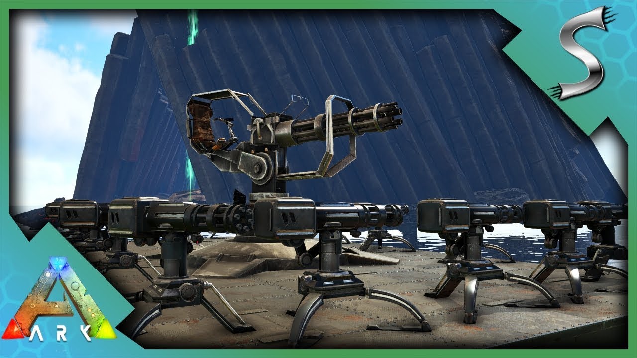 THE WYVERN DEFENCE BOAT! ALPHA WYVERN KILL WITH MINIGUN! - Ark: Survival Evolved [S4E45]