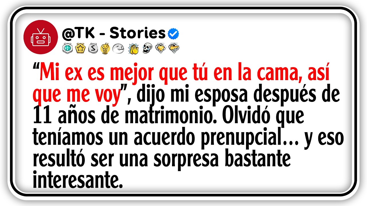 “Mi ex es mejor que tú en la cama, así que me voy”, dijo mi esposa después de 11 años de...