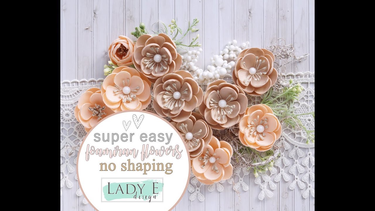 Foamiran Flowers Tutorial / Easy DIY / Handmade / Kwiaty z Foamiranu bez kształtowania