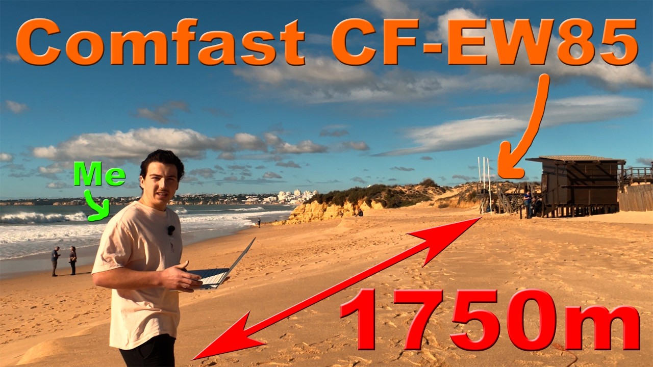 1750 м !!! Тест на пляже Comfast CF-EW85!