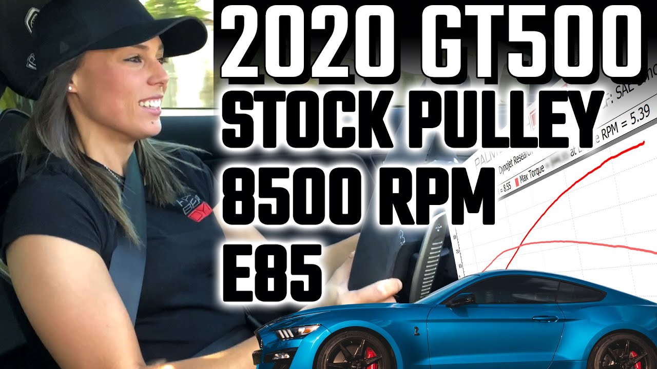 BIG POWER!! 2020 GT500 on E85 and STOCK PULLEY | Jess Takes it for a Test Drive