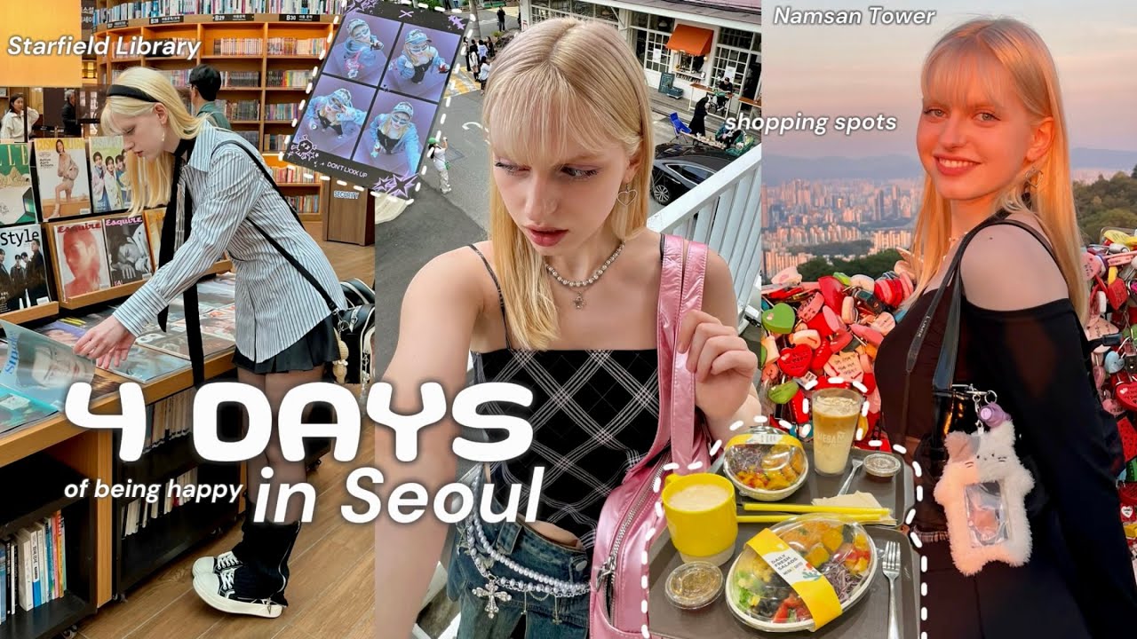 four days in Korea VLOG | trendy & cheap shopping spots, Namsan Tower, karaoke, korean food, etc.