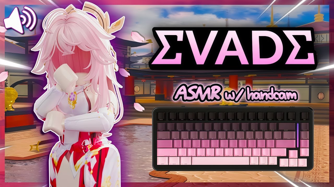 Roblox Evade but it's *CREAMY* Keyboard ASMR w/ HANDCAM