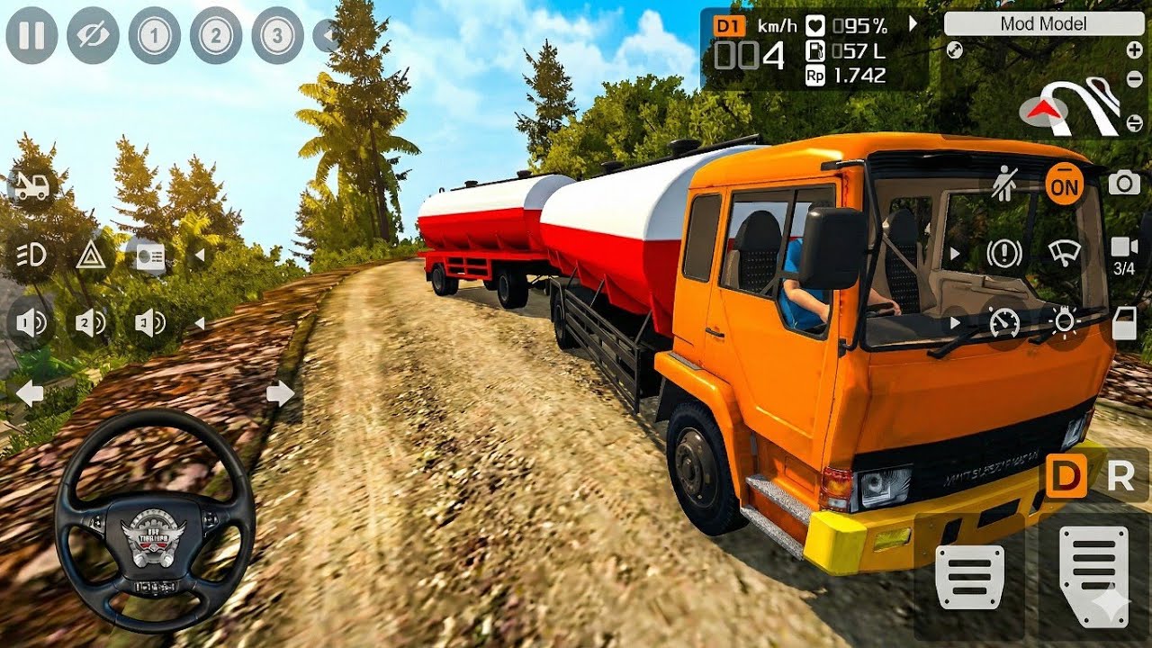 Double Tanker Truck Extreme Offroad | BUSSID 3D Gameplay
