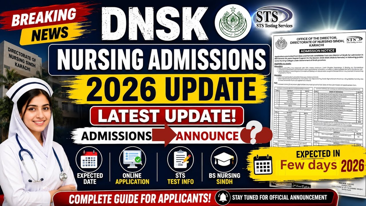 BSN nursing generic admissions 2026|| big update #bsn #nursing #sts #dnsk #admission 