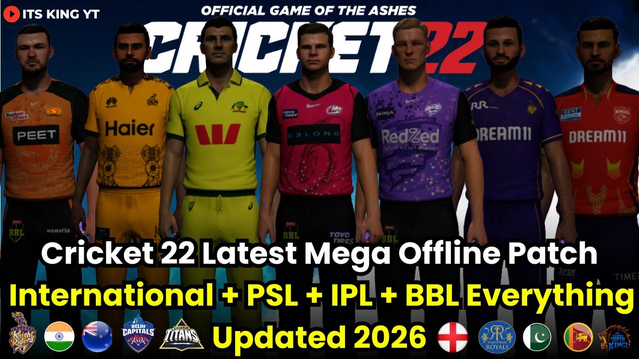 Cricket 22 Latest Mega Patch | Internationals + PSL + BBL + IPL | Everything Updated | 2026
