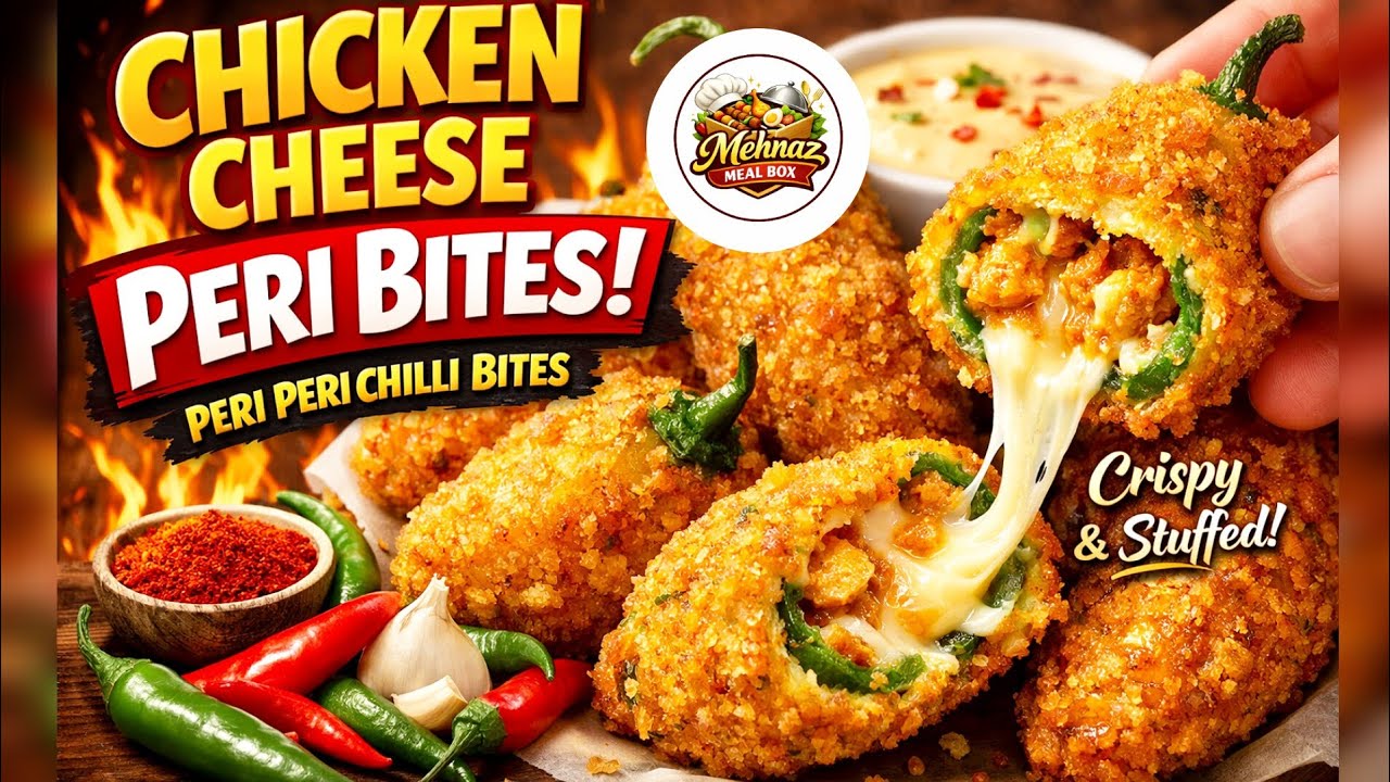 Iftar Special Chicken Cheese Peri Peri Chilli Bites |Crispy & Cheesy 