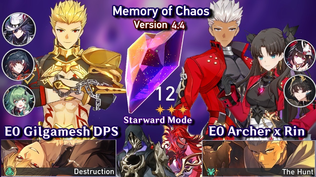 E0 Gilgamesh Main DPS & E0 Archer Rin Tohsaka | Memory of Chaos 4.4 Starward Mode | Honkai Star Rail