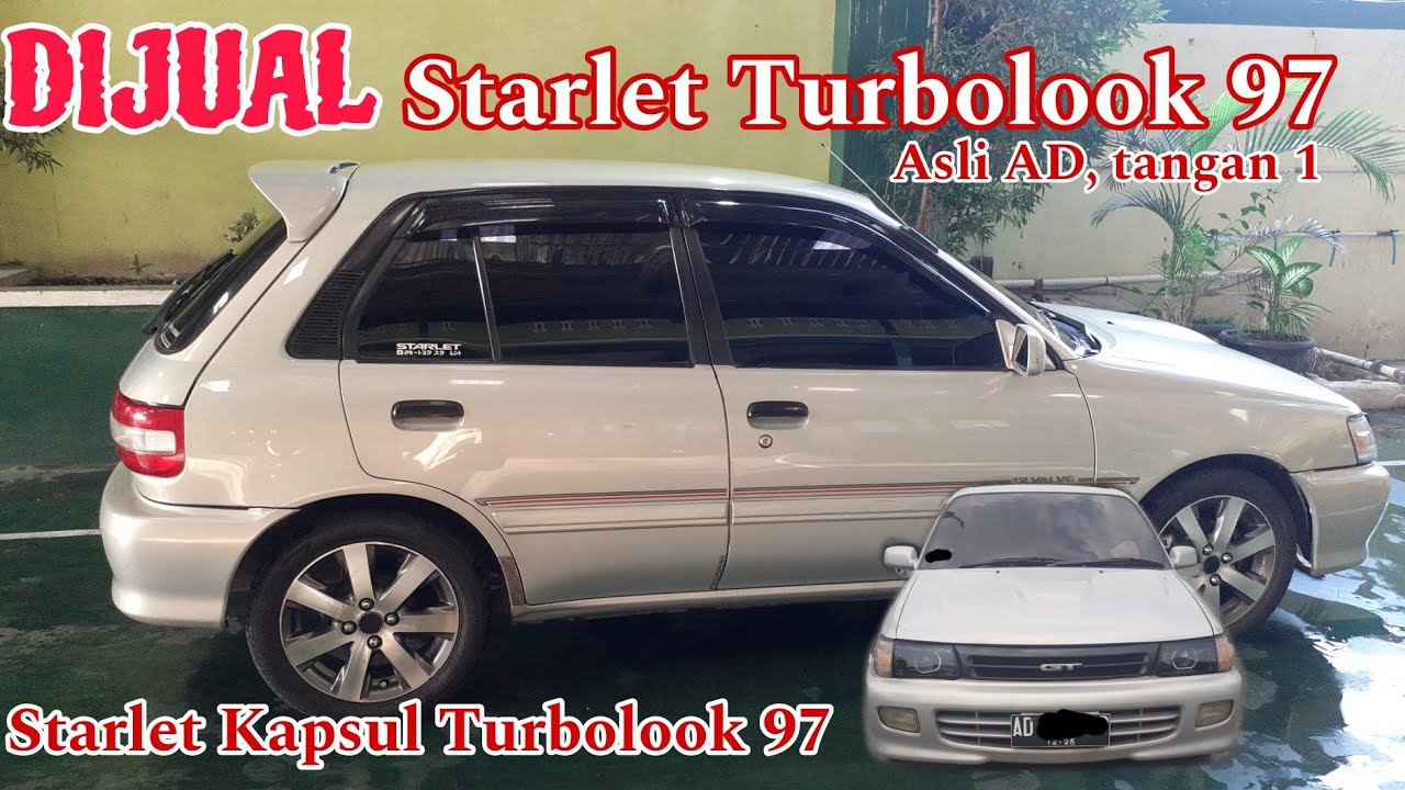 DIJUAL Starlet Kapsul Turbolook 1997 kondisi istimewa, cet ori, interior dicover, mesin juara