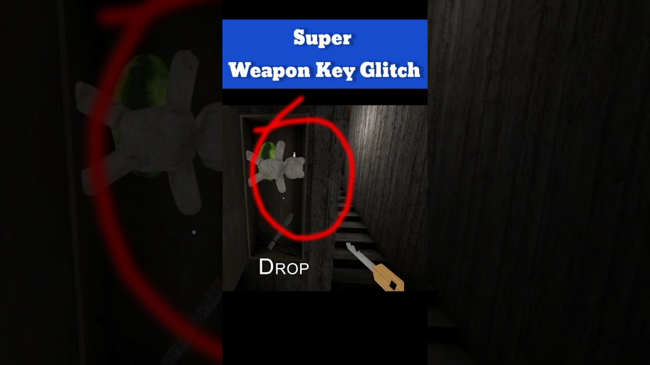Super Glitch 😱 Granny Chapter 1 - Weapon Key Glitch 😱😂 #granny #youtubeshorts #glitch #shorts