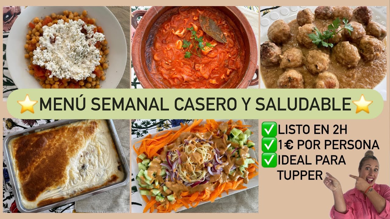 ⭐MEN&Uacute; SEMANAL por 20&euro;. LISTO EN 2 HORAS para TODA LA SEMANA⭐ OS ENSE&Ntilde;O EL TICKET Y LA COMPRA🛒