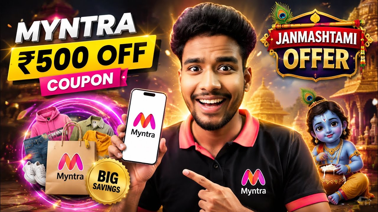 Myntra Coupon Code Today 2026 🛍️🔥 | New Offers & Janmashtami Sale 🎉 ₹500 OFF?