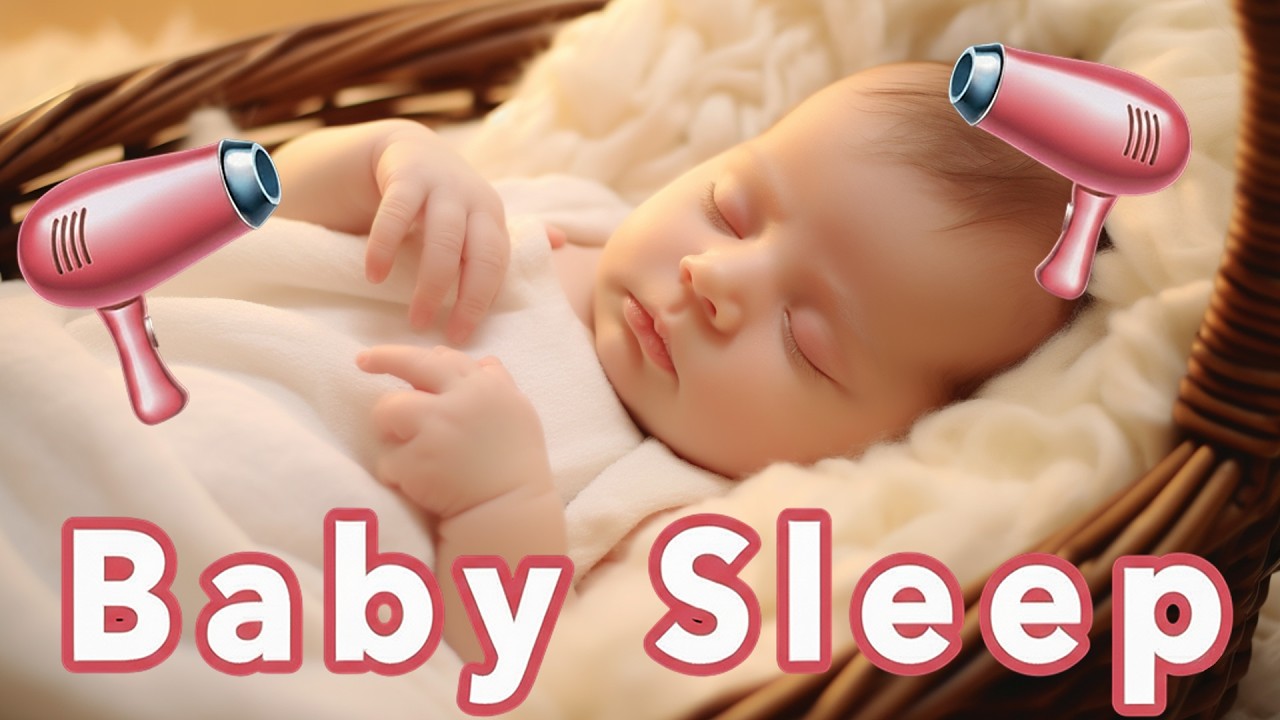 Baby Fön Sound zum Einschlafen 10 Hours No Ads | Hair Dryer Noise for Baby Sleep