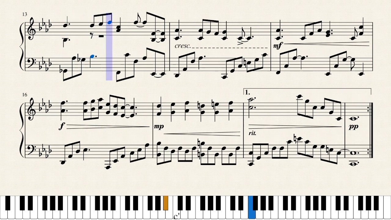 Final Fantasy XV: Noctis' Theme (Piano)