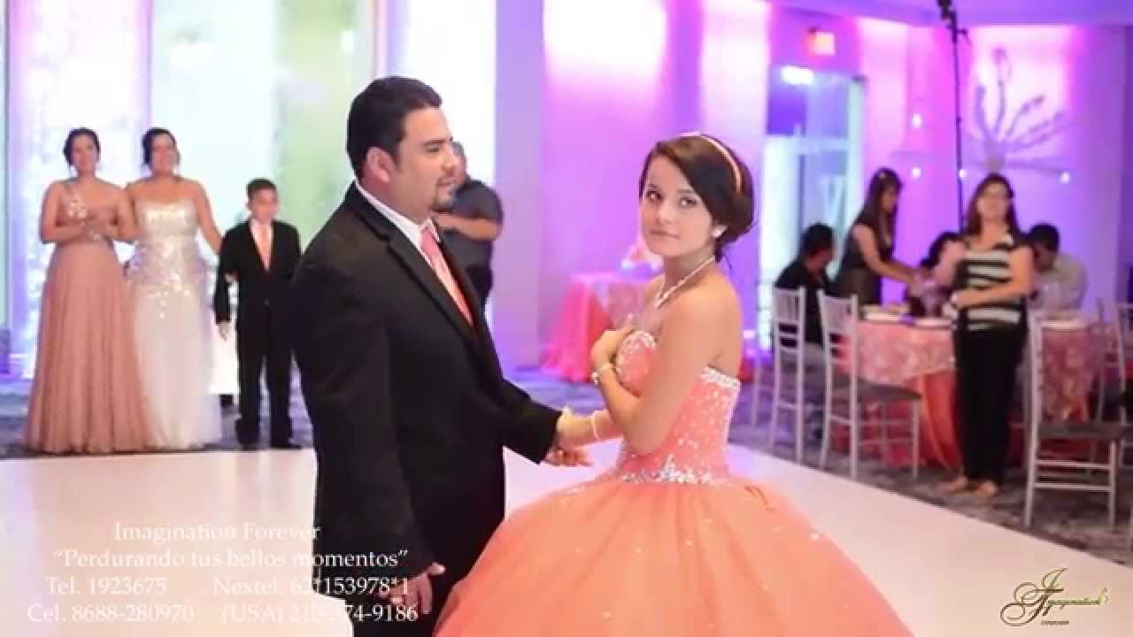 Andrea XV años baile con su papá