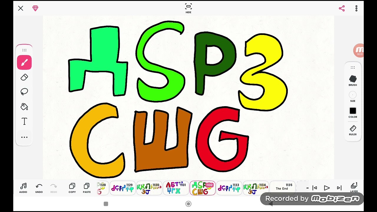 Cyrillic Arabic Alphabet Song (10,342 Video)