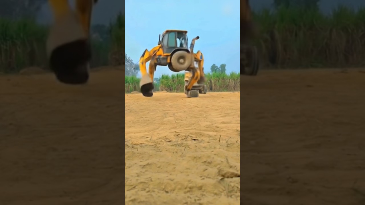 jcb walking vs tractor run #travel #viralshort #shortvideo #trending #video #viralvideo #ytshorts