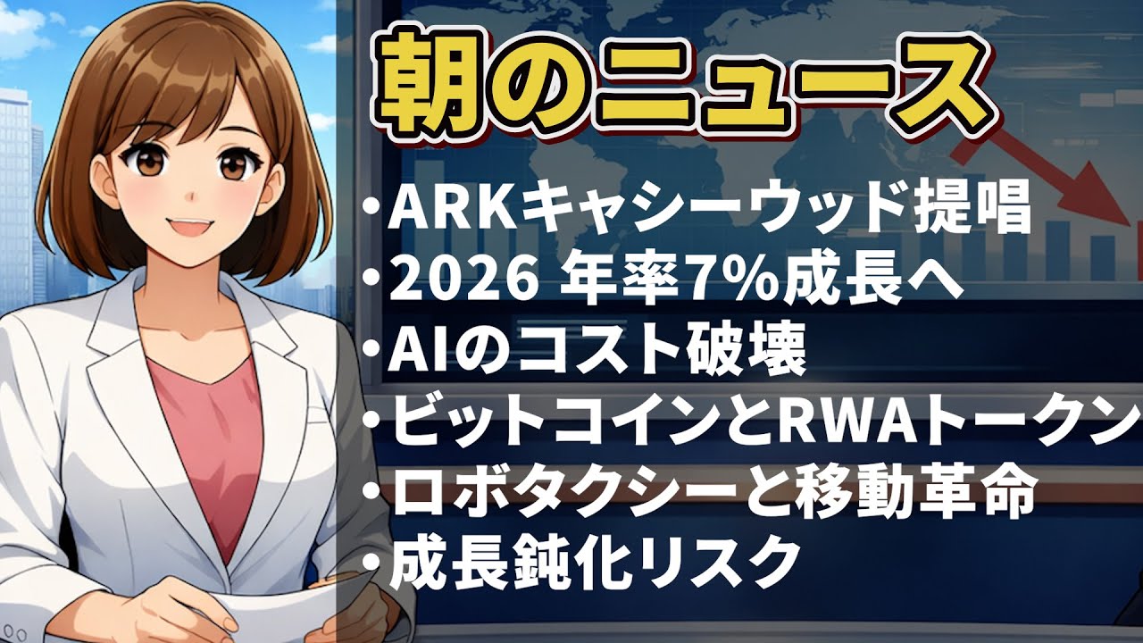 2026年「大加速時代」の到来。ARK キャシー・ウッドが語る「年率7%成長」と飛躍する5つの「破壊的イノベーション」