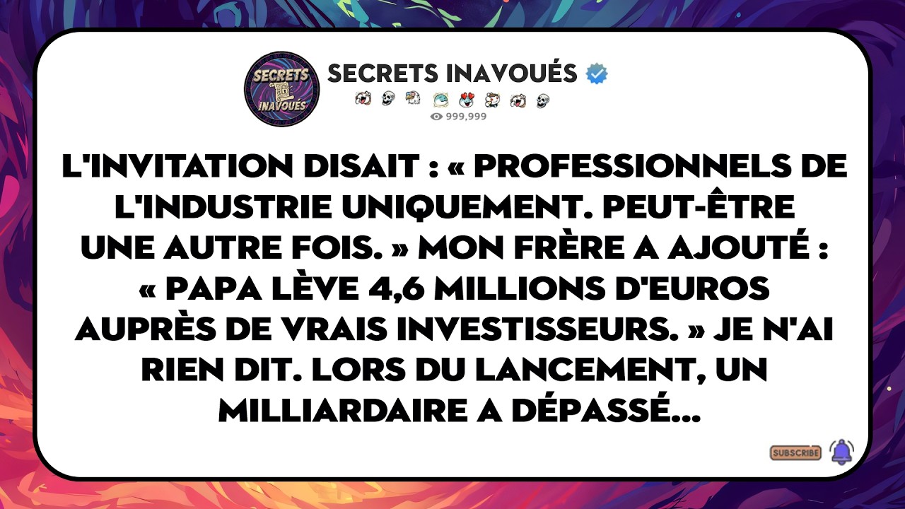Le Lancement De L'entreprise De Mon Père Disait 