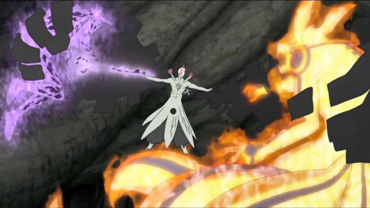 Obito fights Naruto tailed mode and Sasuke susanoo full body, Hashirama's dream is revealed EngDub