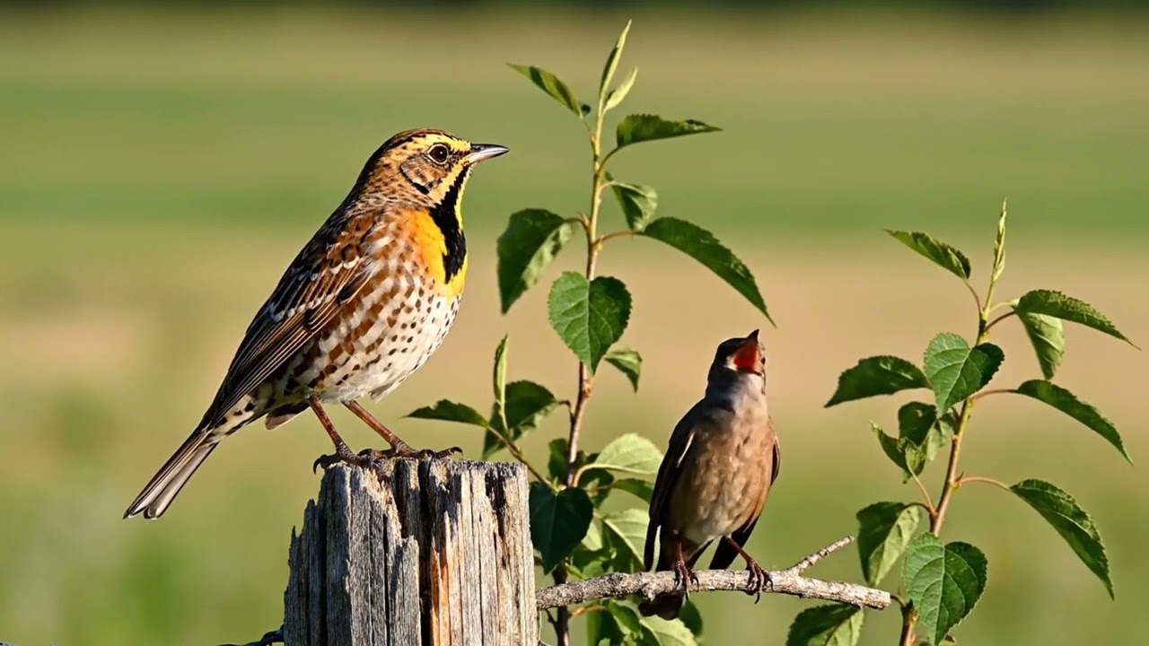 🌅 Morning Mood with Lark & Nightingale | Peaceful Sunrise Bird Songs for Calm Energy
