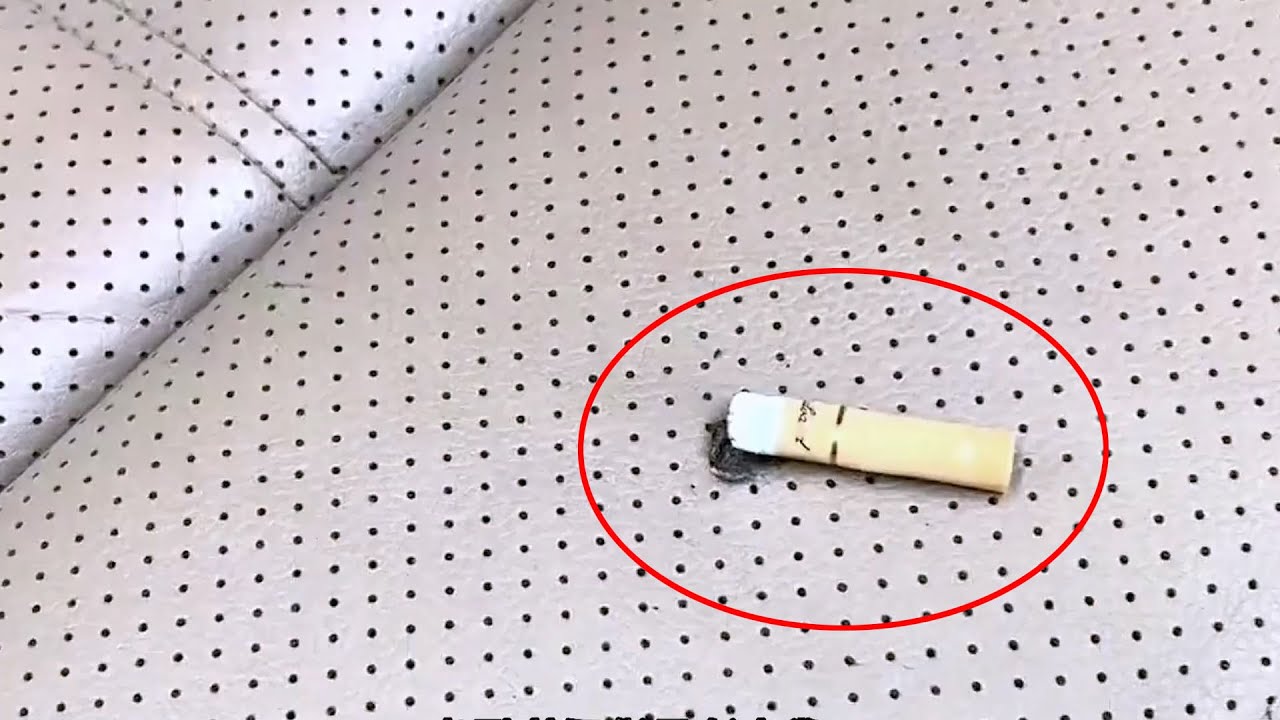 Car seat burned a hole by cigarette, how to fix it?