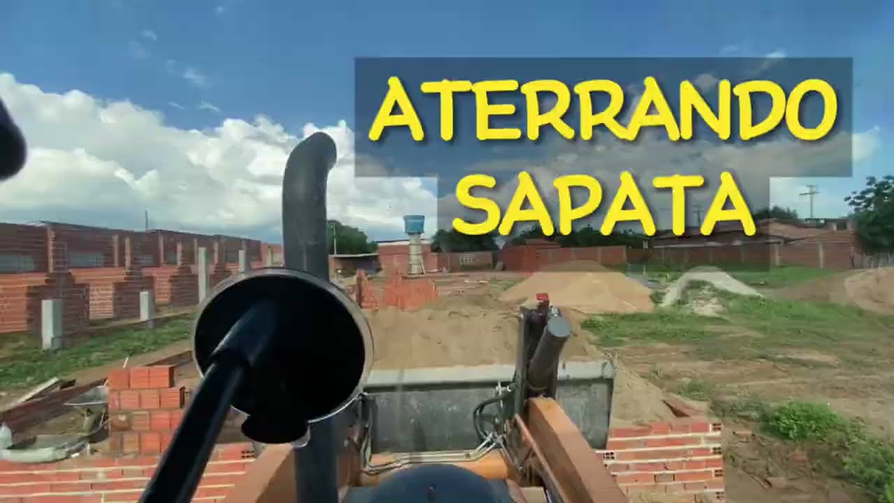 Aterrando sapata de construção | CASE 580N #maquinaspesadas #operadordemaquinas #retroescavadeira 