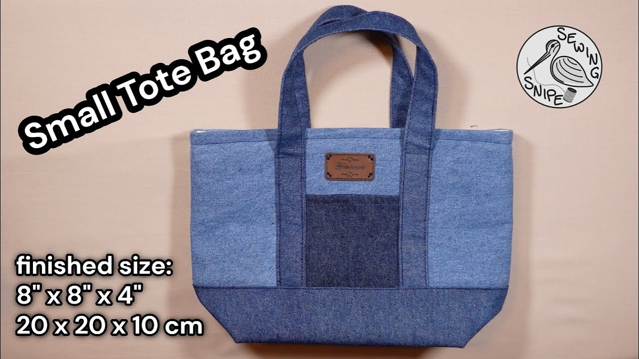 Sewing Tutorial for a Small & Easy Tote Bag with a Mini Pocket — No Hardware, No Zippers
