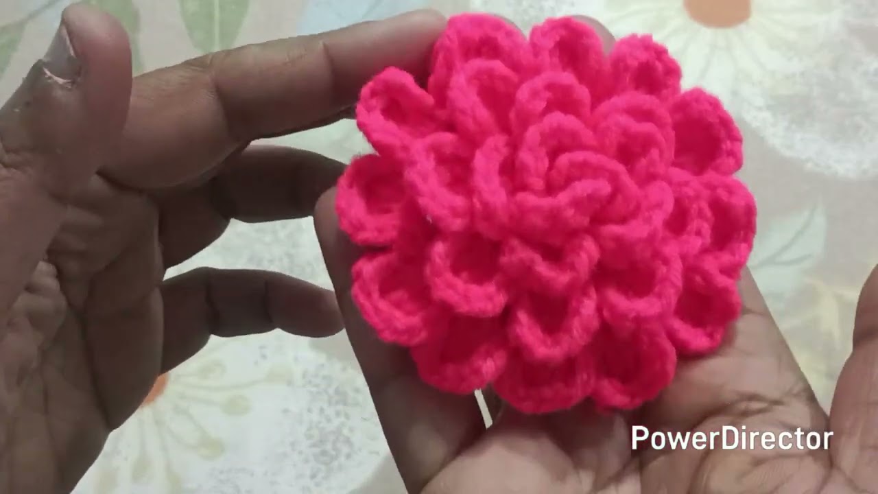 Rose flower tutorial, rose flower kaise banaen crochet 🧶 se, crochet 🌹 Rose flower hair clips 