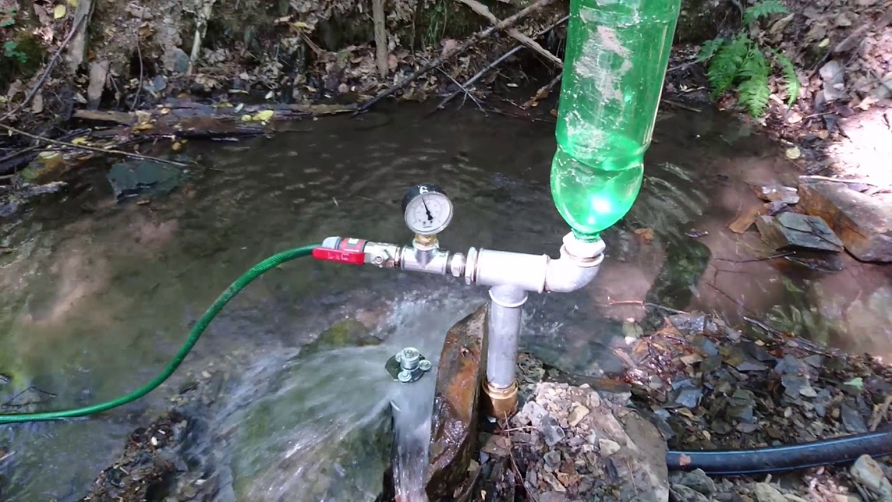 HOMEMADE 5/4'' Ram Pump - elevation ratio 1:15, 4320l per day