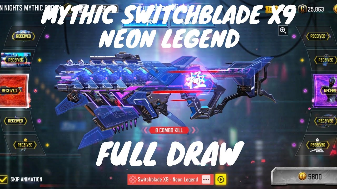 Buying Mythic Switchblade X9 - Neon Legend CODM