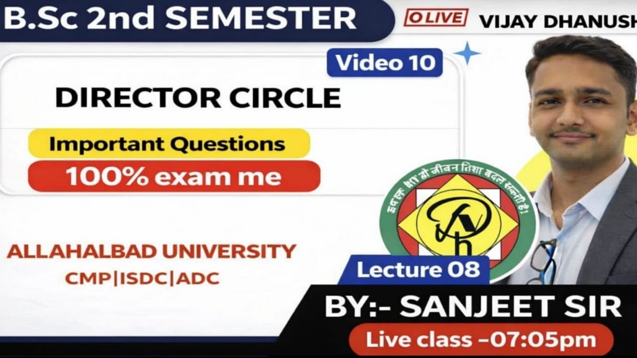 Title:Polar Coordinate | Director Circle | B.Sc. 2nd Semester | Allahabad University | Video 10
