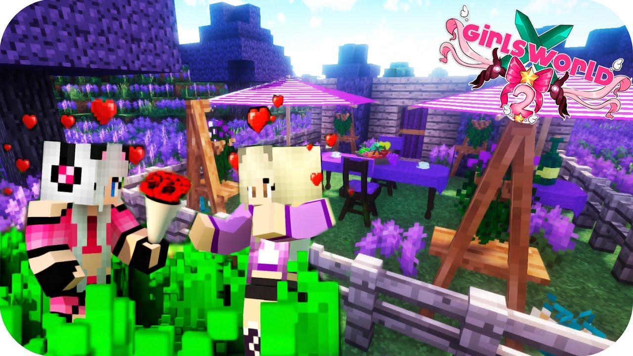 CITA CON LYNA EN LA PRADERA LAVANDA!! - Girl's World 2 Minecraft Ep 10
