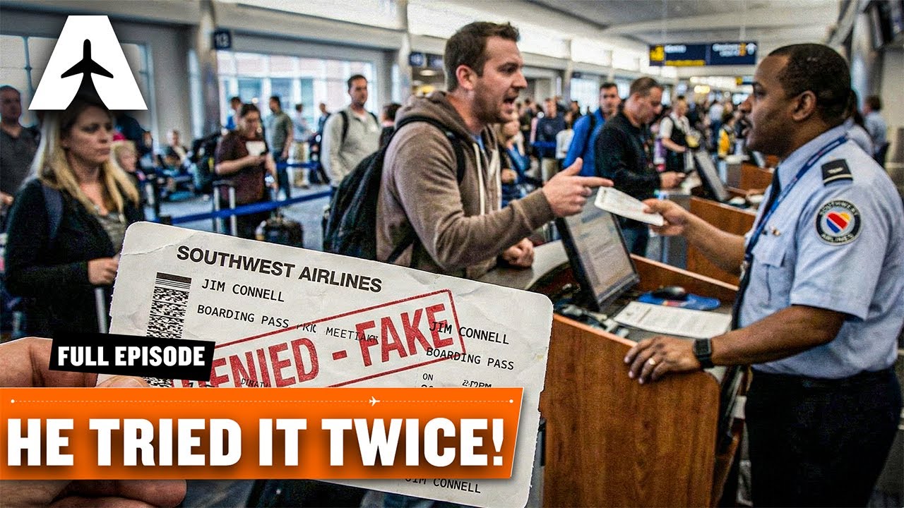 FAKE TICKET SCAM! 👮‍♂️ Passenger Caught Trying to Sneak on Flight TWICE! | Airline US S01 Ep.06