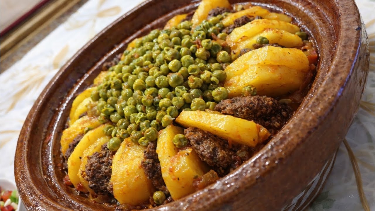 طاجين الكفتة بالبطاطس و الجلبنة 🫛 على حقو و طريقو ساهل ودغيا كيوجد👌 مع سلطة صحية و بنينة 🥗