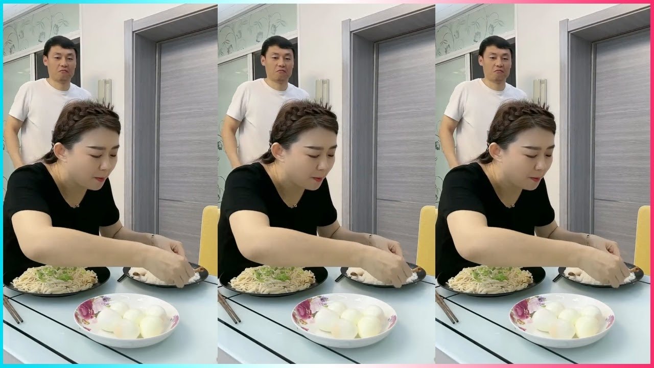 😋😂Funny Husband and Wife Eating Show: Epic Food Battle! 🤣😂 #funnyvideo #vlog40